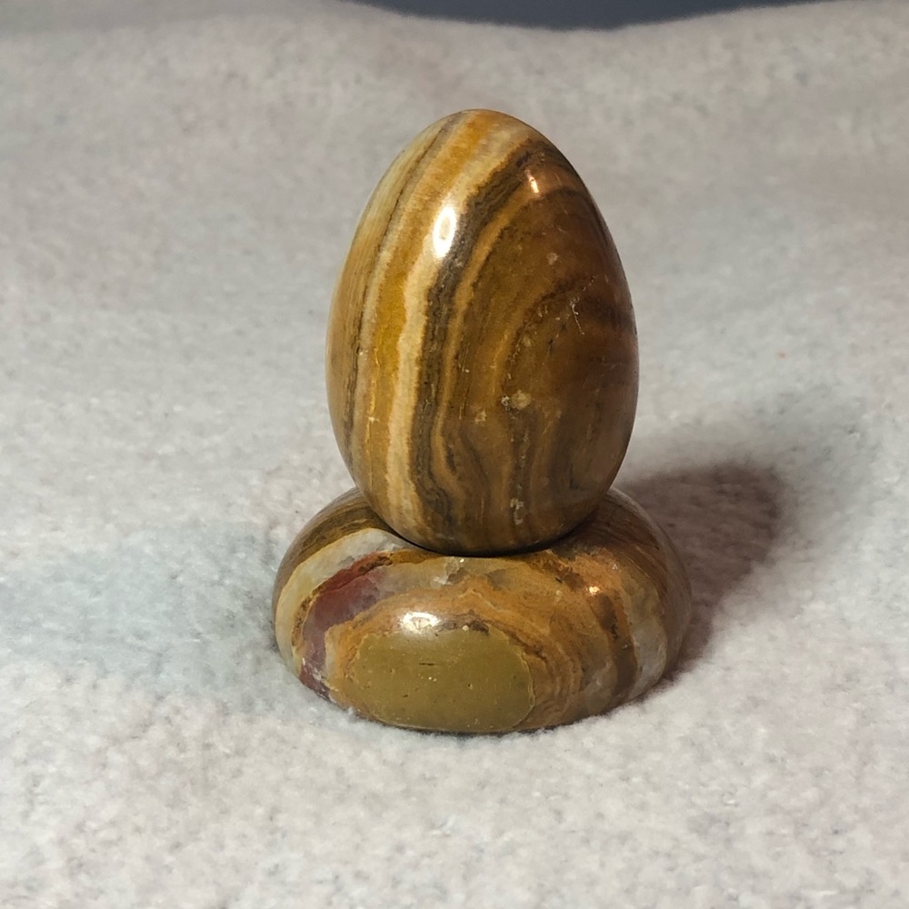 Decorative Onyx Egg With Stand